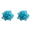 Sweet and fresh blue hydrangea handcrafted designer glass crystal silver needle stud earrings factory earrings for women Item Picture